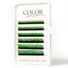 PE COSMETICS Color Green C Curl Mix 0,15 6 Lines (klasiskās skropstas)
