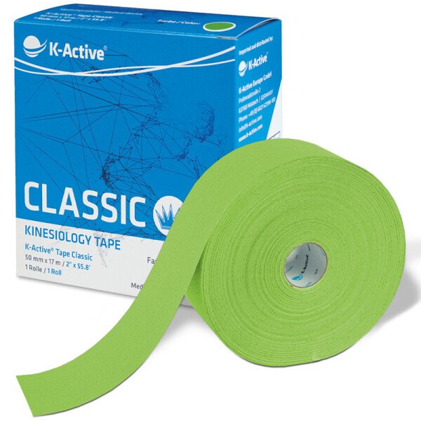 K-ACTIVE Classic Green 5cm x 17m (kinezioloģiskais teips)