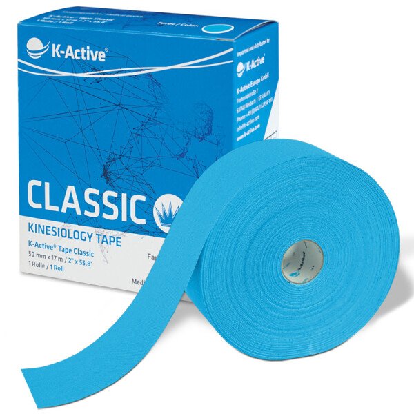 K-ACTIVE Classic Blue 5cm x 17m (kinezioloģiskais teips)