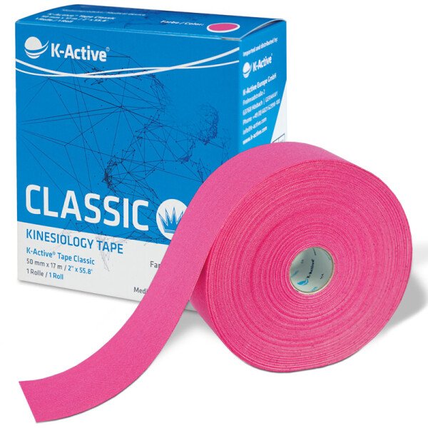 K-ACTIVE Classic Pink 5cm x 17m (kinezioloģiskais teips)